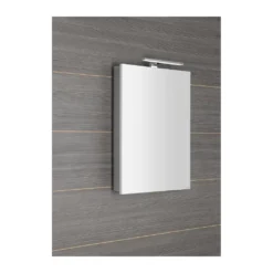 Afbeelding 2 Sapho Greta Spiegelkast inclusief LED-lamp, 50x70x14cm, mat wit