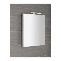 Afbeelding 2 Sapho Greta Spiegelkast inclusief LED-lamp, 60x70x14cm, mat wit