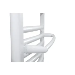 Afbeelding 2 Aqualine Handdoekhouder voor badkamer radiatoren 36cm, recht, wit