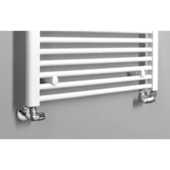 Afbeelding 2 Aqualine Direct Badkamerradiator met zij aansluiting 60x185cm, wit