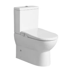 Afbeelding 2 Aqualine Jalta Duobloktoilet met bidet Clean Star, randloos, S-sifon/P-sifon, wit