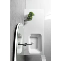 Afbeelding 2 Sapho Lorea Wastafelonderkast 100x46x51,5cm (30P+70cm), rechts, mat wit