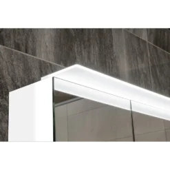 Afbeelding 2 Sapho Linex Spiegelkast inclusief LED-lamp, 100x70x15cm, Elm Bardini