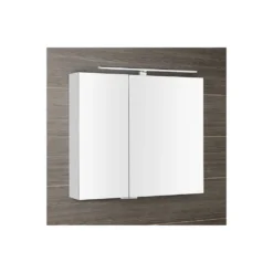 Afbeelding 2 Sapho Mirró Spiegelkast inclusief LED-lamp, 80x70x16cm, wit