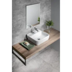 Afbeelding 2 Sapho Accord Spiegel met facetgeslepen rand 50x70cm, kopervrij