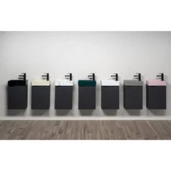 Afbeelding 2 Sapho Small Margitha Keramische wastafel 38x22cm, kraangat rechts, carrara