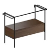 Afbeelding 2 GSI Pura Wastafelframe 102,6x46cm, mat zwart/noten