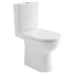 Afbeelding 2 Aqualine Talamo Duobloktoilet, randloos, S-sifon/P-sifon, wit