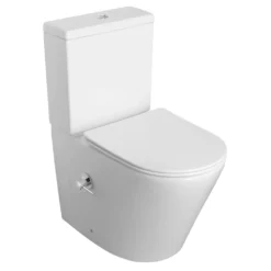 Afbeelding 2 Sapho Paco Cleanwash Duobloktoilet met ingebouwde mengkraan en bidetdouche, S-sifon/P-sifon, wit