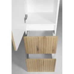 Afbeelding 2 Aqualine Paneda Strip Opbergkast 35x165x31cm, eiken emporio, links/rechts