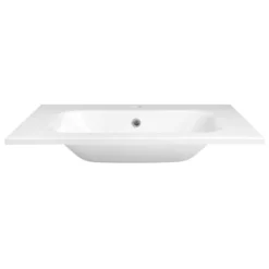 Afbeelding 2 Sapho Sidra Kunstmarmeren wastafel 71x46cm, wit