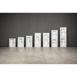 Afbeelding 2 Sapho Sidra Kunstmarmeren wastafel 101x46cm, wit
