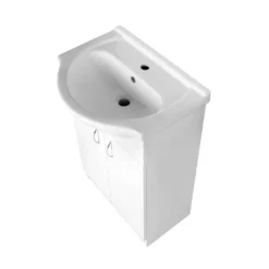 Afbeelding 2 Aqualine Simplex Eco 50 Wastafelonderkast inclusief wastafel 47x83,5x29cm