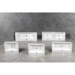 Afbeelding 2 Sapho Thalie 105 Keramische meubelwastafel 105x46cm, wit