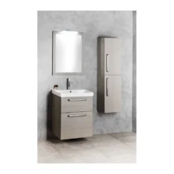Afbeelding 2 Sapho Theia Hoge opbergkast 35x138x29,3cm, links/rechts/zilver eiken
