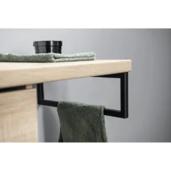 Afbeelding 2 Aqualine Steunbeugel 44x15x2cm, gelakt staal, mat zwart