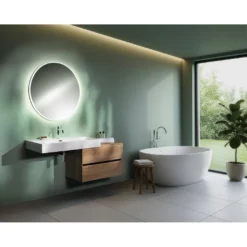 Afbeelding 2 Sapho Viso Ronde spiegel met LED-verlichting, Ø60cm