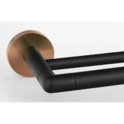 Afbeelding 2 Sapho Larissa Dubbele handdoekhouder 60cm, zwart/mat koper