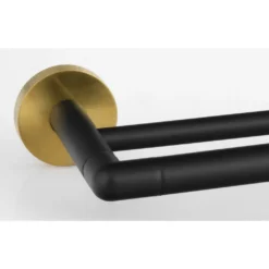 Afbeelding 2 Sapho Larissa Dubbele handdoekhouder 60cm, zwart/mat goud