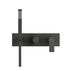 Afbeelding 2 Sapho Pax Inbouwmengkraan voor douche/bad inclusief handdouche, 3-weg, mat zwart