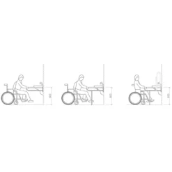 Afbeelding 2 Sapho Handicap Opklapbare handgreep met steunpoot 60cm, gepolijst RVS