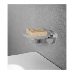 Afbeelding 2 Sapho X-Round Zeephouder, matglas, chroom