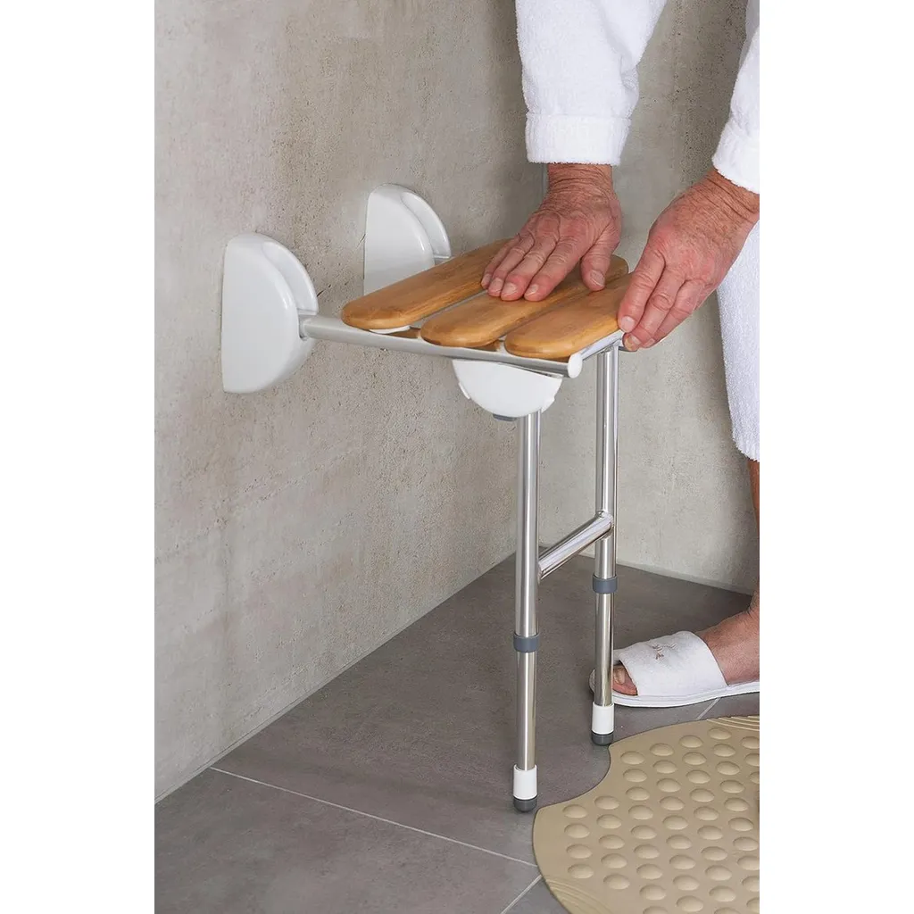 Ridder Handicap Opklapbaar douchezitje met steun 38x36cm wit