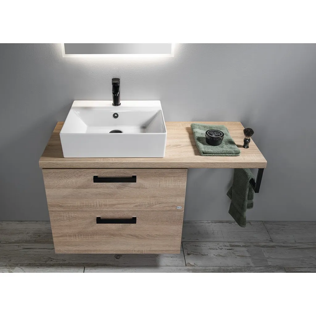 Aqualine Vega Badkamermeubelset, breedte 104cm, platina eiken 3 Afbeelding 3 Aqualine Vega Badkamermeubelset, breedte 104cm, platina eiken