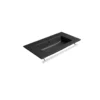 Afbeelding 4 GSI Pura Keramische wastafel Slim 82x46cm, zonder kraangat, mat zwart
