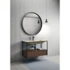 Afbeelding 4 GSI Pura Wastafelframe 102,6x46cm, mat zwart/noten
