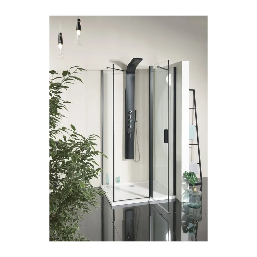 Polysan Zoom Zwarte rechthoekige douchecabine 120x80cm links/rechts-uitvoering 4 Afbeelding 4 Polysan Zoom Zwarte rechthoekige douchecabine 120x80cm links/rechts-uitvoering