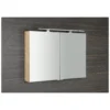 Afbeelding 5 Sapho Mirró Spiegelkast inclusief LED-lamp, 100x70x16cm, eiken Alabama