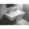Afbeelding 6 GSI Kube X Dubbele keramische wastafel 100x47cm, wit ExtraGlaze