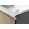 Afbeelding 6 Sapho Areca Kunstmarmeren wastafel 121x51,5cm, rechts, wit