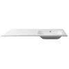 Afbeelding 7 Sapho Areca Kunstmarmeren wastafel 121x51,5cm, rechts, wit