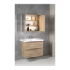 Afbeelding 7 Aqualine Kawa Strip Led Spiegelkast 80x70x22cm, eiken emporio
