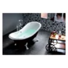 Afbeelding 8 Polysan Charleston Vrijstaand bad 188x83x69cm, bronzen poten, zwart/wit