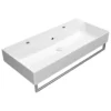 Afbeelding 9 GSI Kube X Dubbele keramische wastafel 100x47cm, wit ExtraGlaze