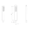 Sapho Handdouche, 20cm, mat zwart 5 Maattekening 1 Sapho Handdouche, 20cm, mat zwart