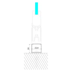 Maattekening 1 Gelco Loro Verlengprofiel 20mm