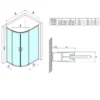 Gelco Sigma Simply Kwartronde douchecabine 100x80cm, R550, links/rechts, helder glas 15 Maattekening 1 Gelco Sigma Simply Kwartronde douchecabine 100x80cm, R550, links/rechts, helder glas
