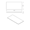 Maattekening 1 Sapho Lorea Rockstone wastafelblad 111x1,2x52,5cm, mat wit