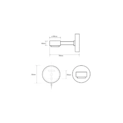 Maattekening 1 Sapho X-Round Magnetische zeephouder, chroom