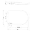 Maattekening 2 Aqualine Jalta Duobloktoilet met bidet Clean Star, randloos, S-sifon/P-sifon, wit