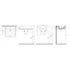 Aqualine Vega Badkamermeubelset, breedte 104cm, platina eiken 17 Maattekening 2 Aqualine Vega Badkamermeubelset, breedte 104cm, platina eiken