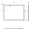 Sapho Cirasa Badkamermeubel 60cm met wastafel en LED-spiegel, 2 laden, hoogglans wit 13 Maattekening 3 Sapho Cirasa Badkamermeubel 60cm met wastafel en LED-spiegel, 2 laden, hoogglans wit