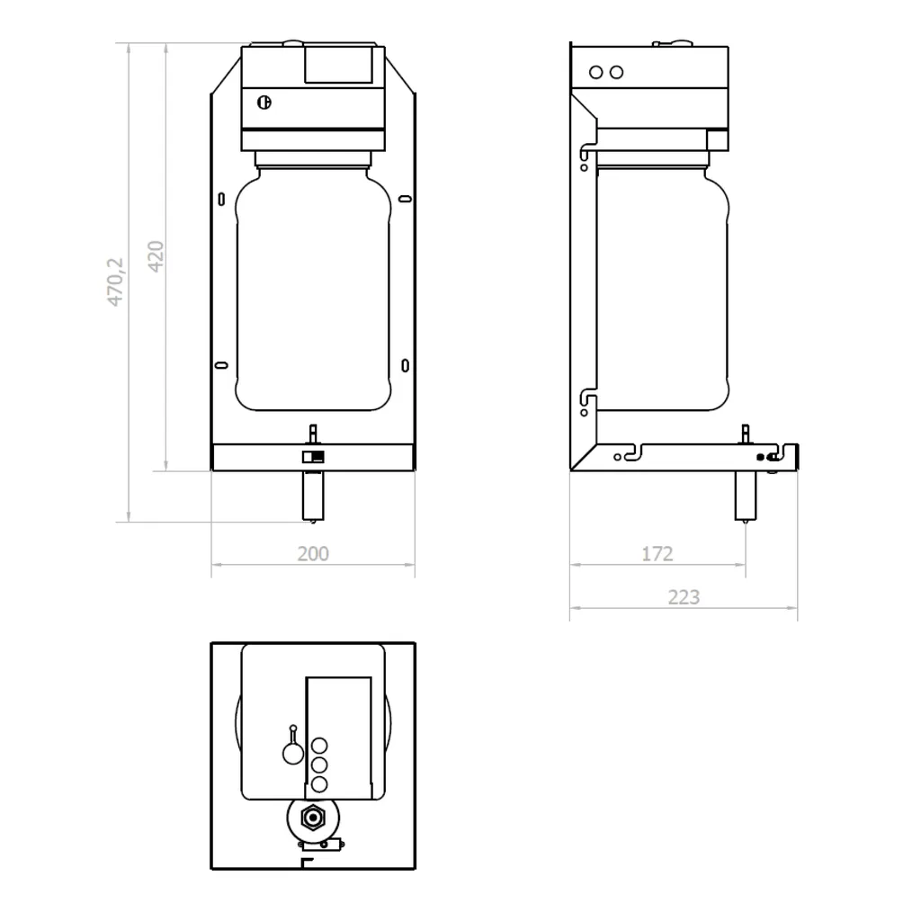 Nofer Velox Spiegelkast 100cm met automatische zeepdispenser, kraan en handdroger 11 Maattekening 4 Nofer Velox Spiegelkast 100cm met automatische zeepdispenser, kraan en handdroger