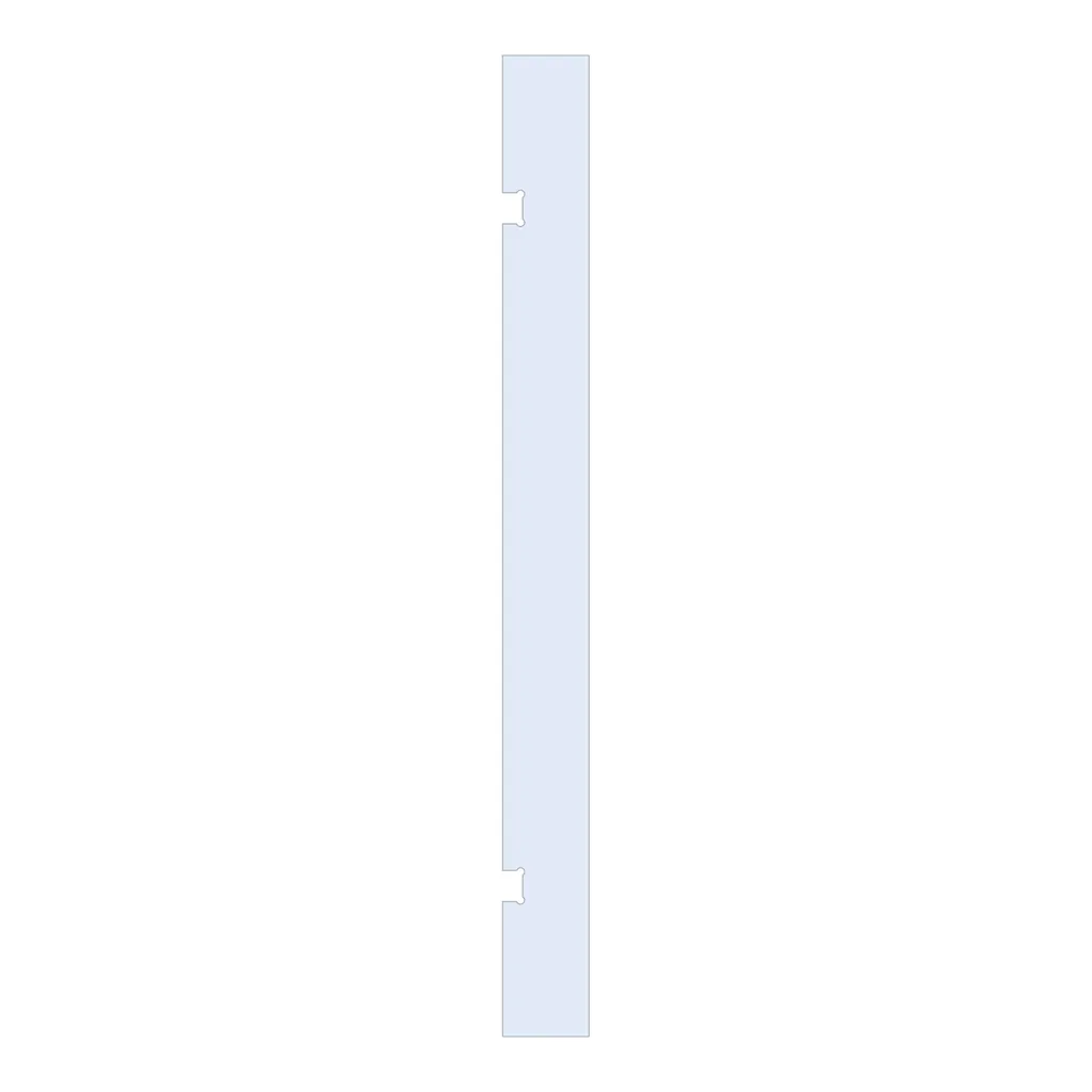 Brauer Wand 30cm helder glas enkelzijdige uitsparingen
