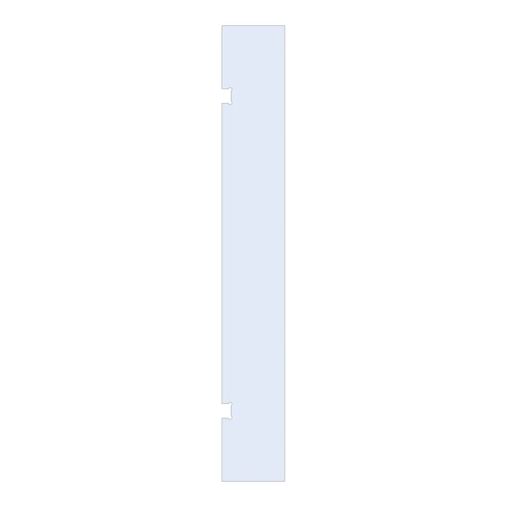 Brauer Wand 40cm helder glas enkelzijdige uitsparingen