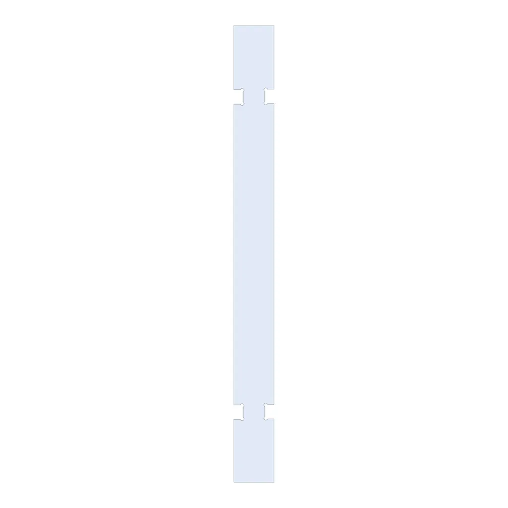 Brauer Wand 30cm helder glas tweezijdige uitsparingen